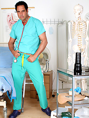 Marcello wearing in doctor uniform and using flashjack