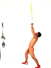 Gay porn star Samuel O Toole in fetish bound scene