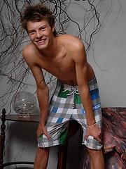 Young czech boy Jeremy Morato touching own dick