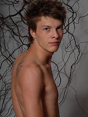 Young czech boy Jeremy Morato touching own dick