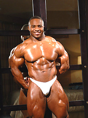 Black bodybuilder Darrel Hobson
