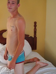 Gorgeous Justin Knowles strokes his beautiful cock.