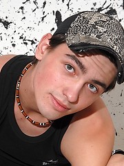 Straight bou masturbates his thick uncut dick