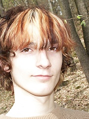 Shy boy in outdoor session