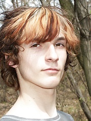 Shy boy in outdoor session