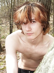 Shy boy in outdoor session