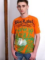 Skinny boy Blaine London stroking dick