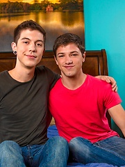 Young gay boyfriends have anal and oral sex