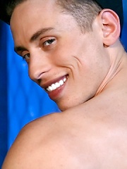 Boy shows his muscular body